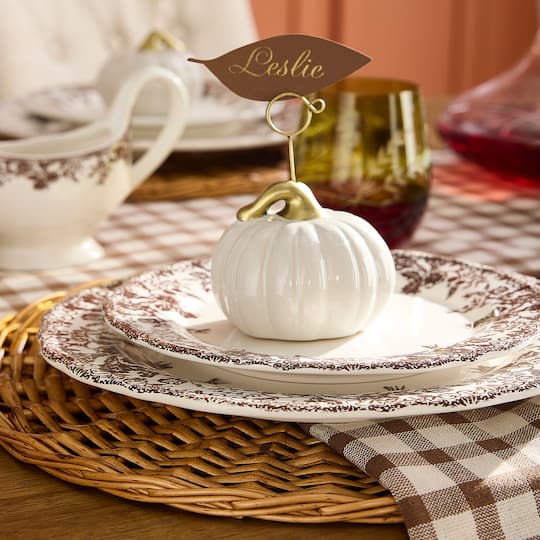 11" Fall Floral Ceramic Serving Plate by Ashland®